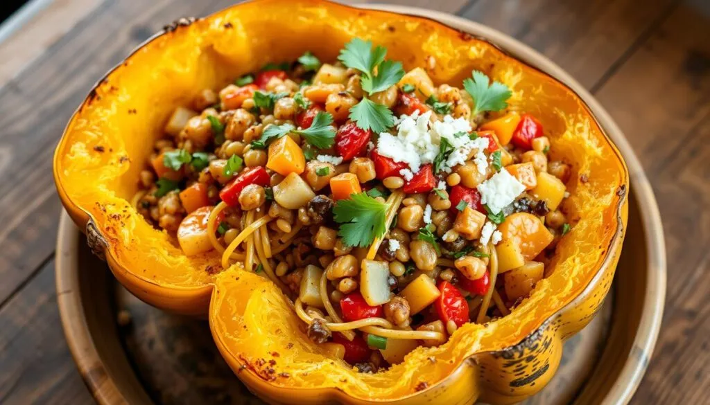 Vegetarian Stuffed Spaghetti Squash