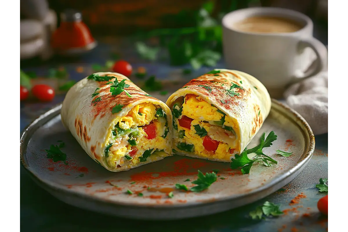 vegetable egg scramble recipe wrap