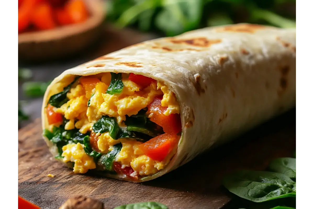 vegetable egg scramble recipe wrap