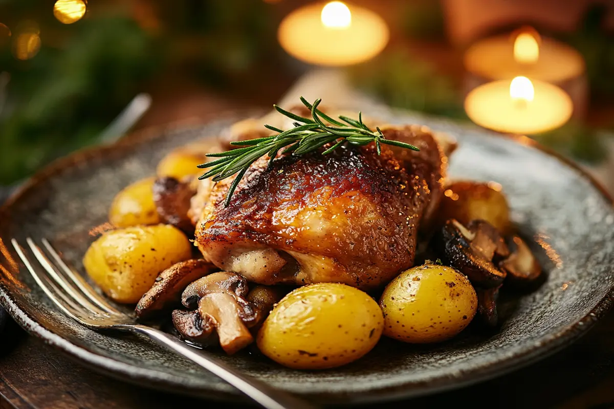 chicken mushroom potatoes rosemary