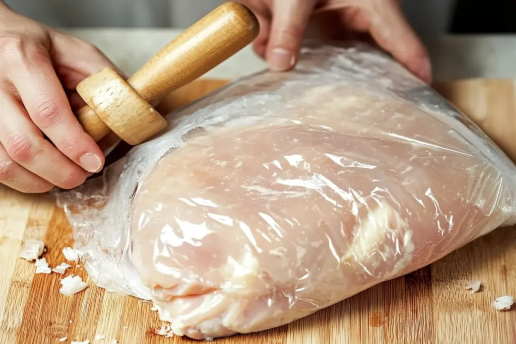 how to cut chicken breast thinner